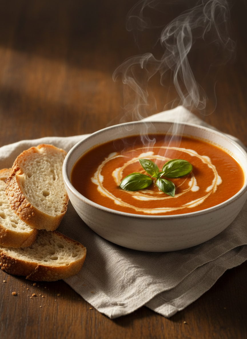 Creamy Vegan Tomato Basil Soup