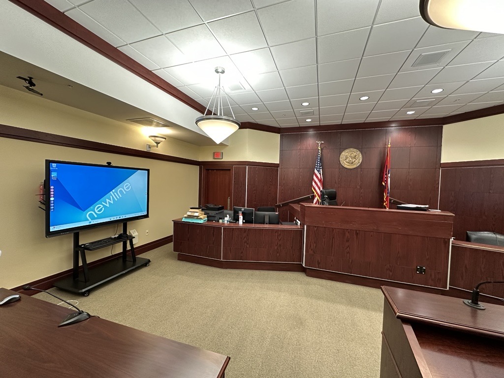 Government facility with conference room display