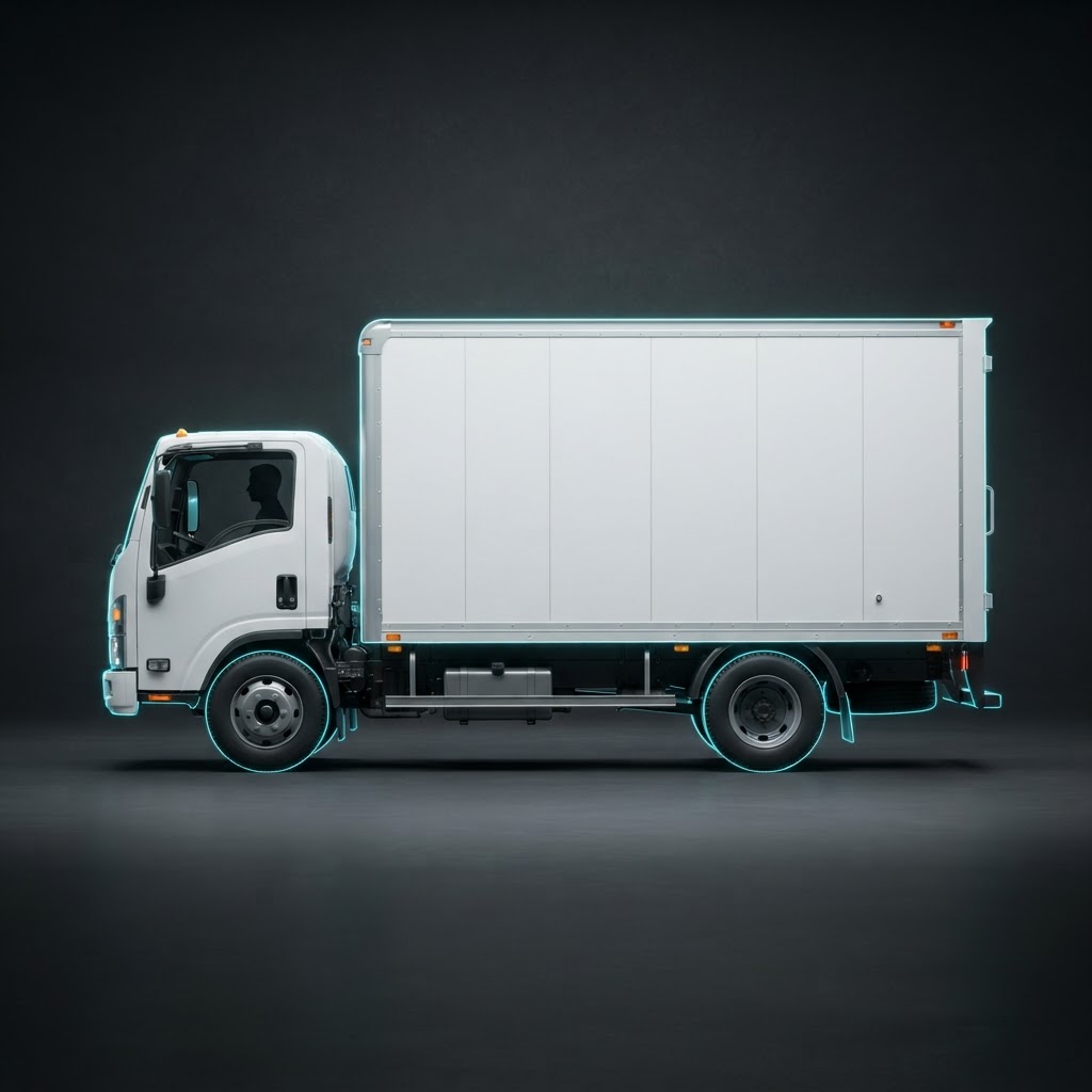 Box truck — 3D render