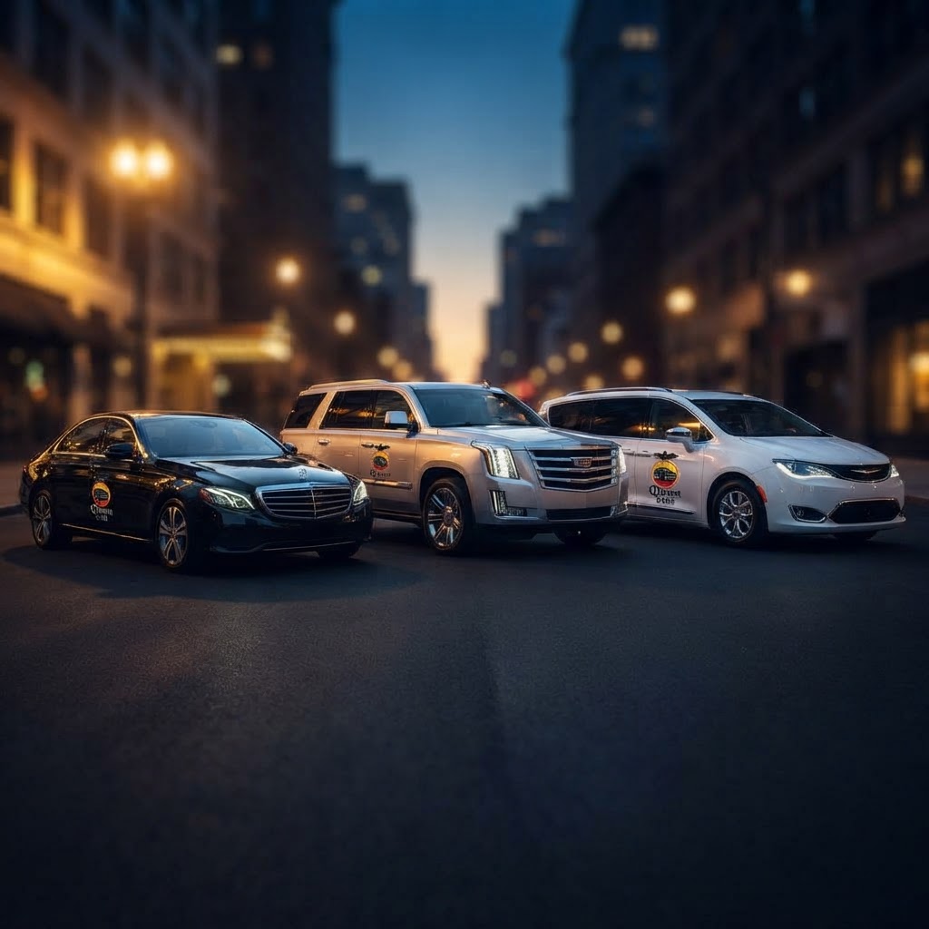QTown Cabs fleet of vehicles from sedan to minivan