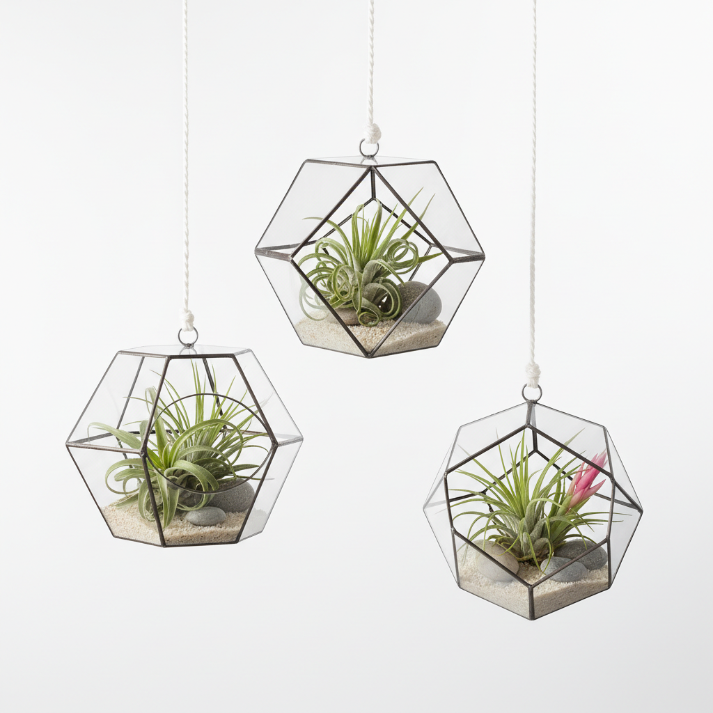 Hanging Glass Terrarium Set