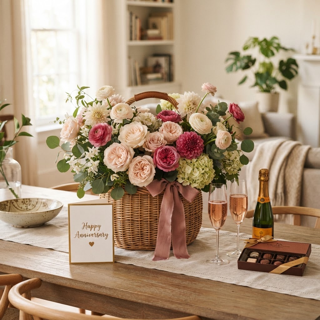 Best Floral Gift Baskets for Anniversary