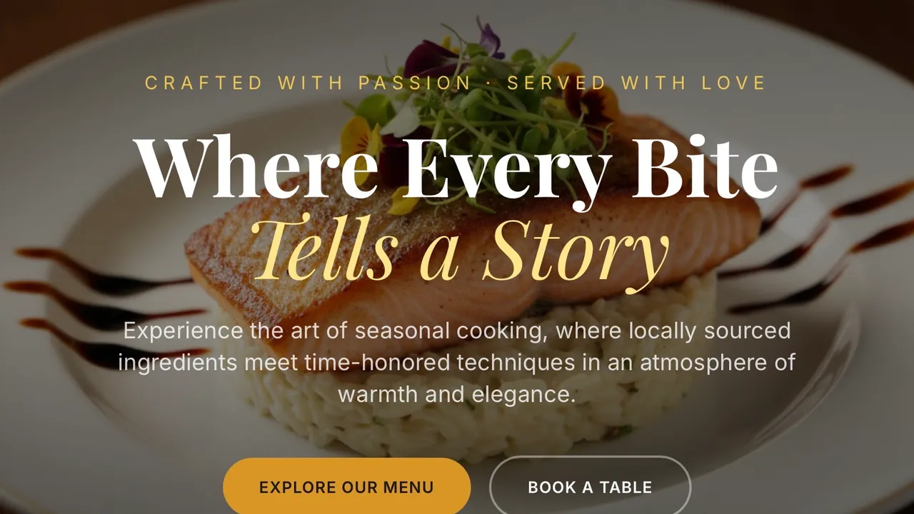 Restaurant Sample Site template preview