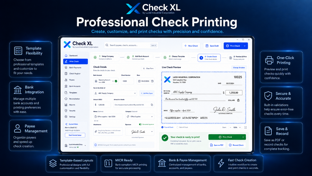 Check XL — professional check printing