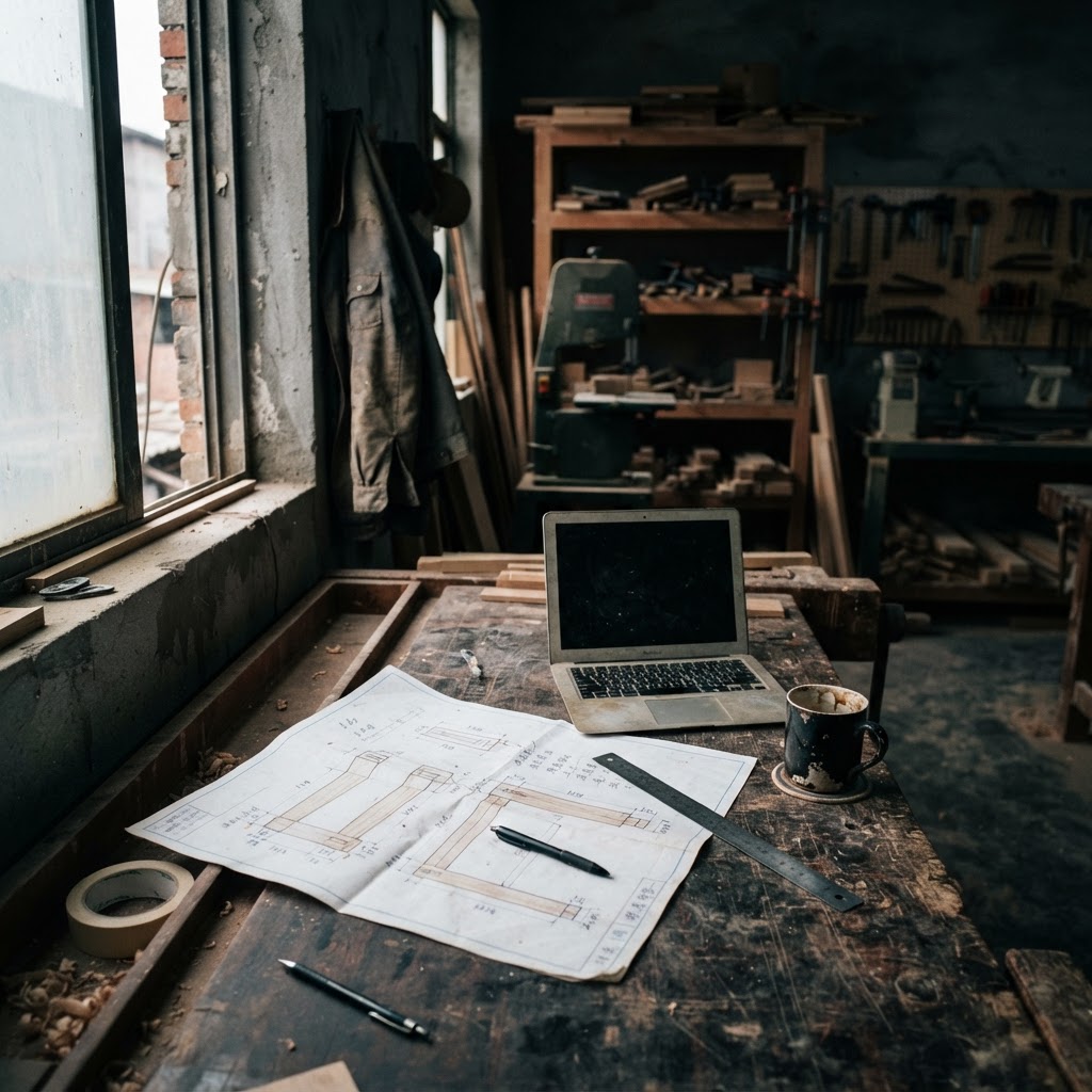 The workspace at the Tibro factory.