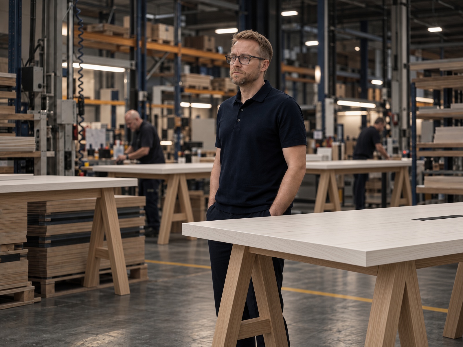PerOla Hammar on the SA Möbler production floor in Tibro
