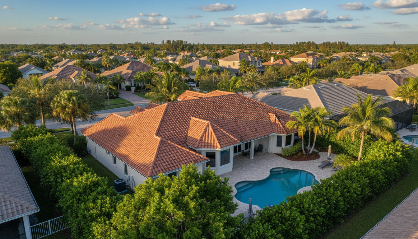 Professional roof cleaning in DeBary, FL — clean tile roof on a Florida home