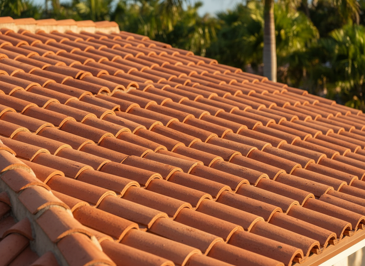 Clean tile roof on a Florida home in DeBary