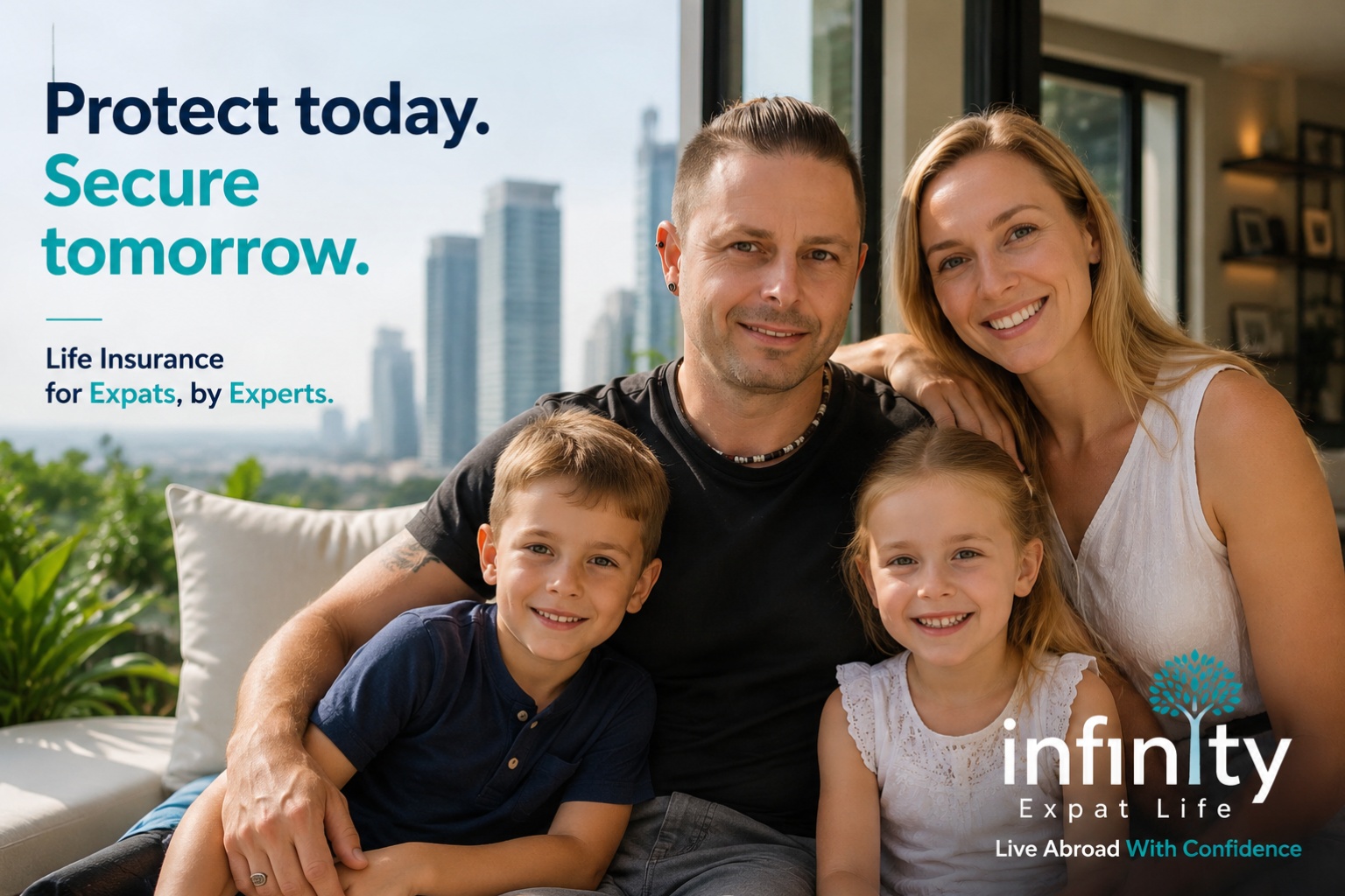 Expat family protected with Infinity Expat Life insurance
