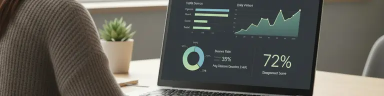 Website visitor analytics dashboard displaying real user engagement and traffic patterns