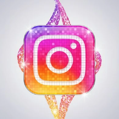 Instagram logo with colorful gradient design