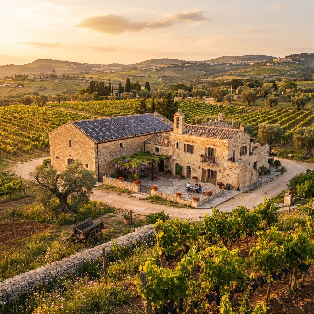 Agriturismo con impianto fotovoltaico