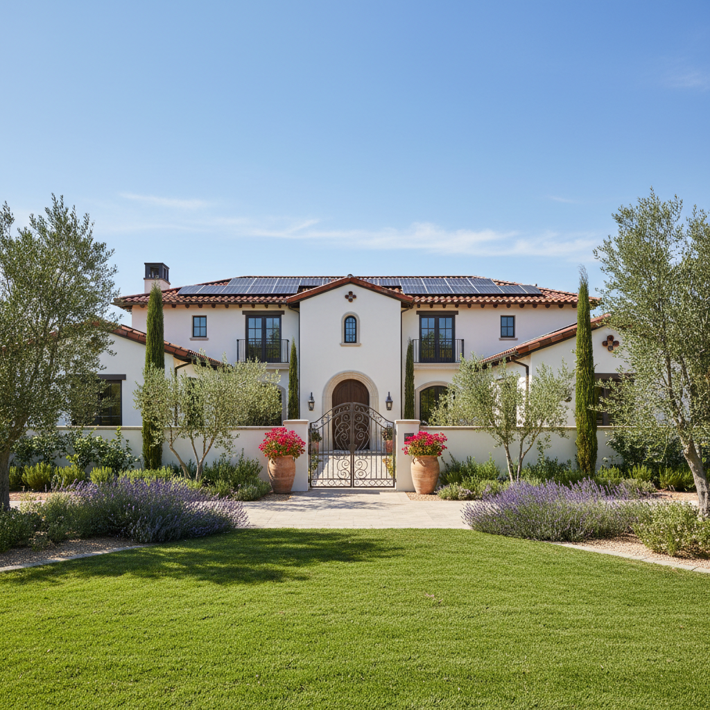 Casa indipendente con pannelli solari
