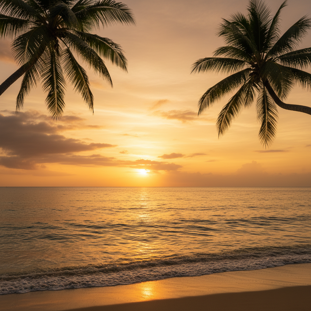 Calm ocean at golden sunset — sustainability and long-term vision