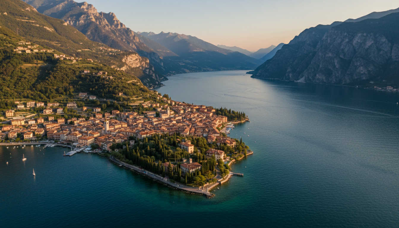 Vista di Riva del Garda dall'alto