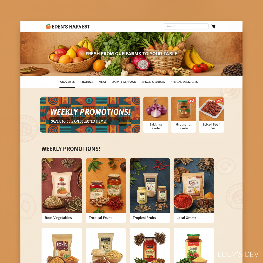 Maquette site — Supermarché en ligne