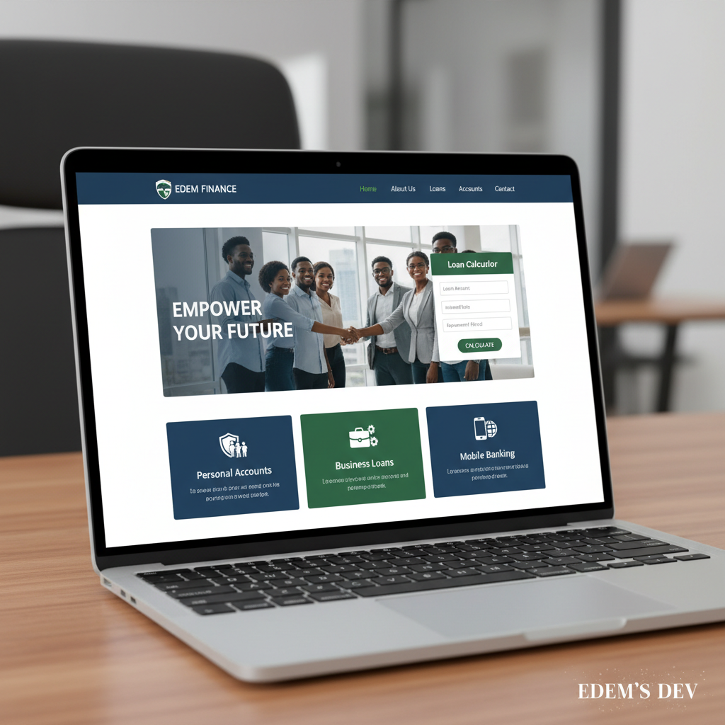 Maquette site — Microfinance & Banque
