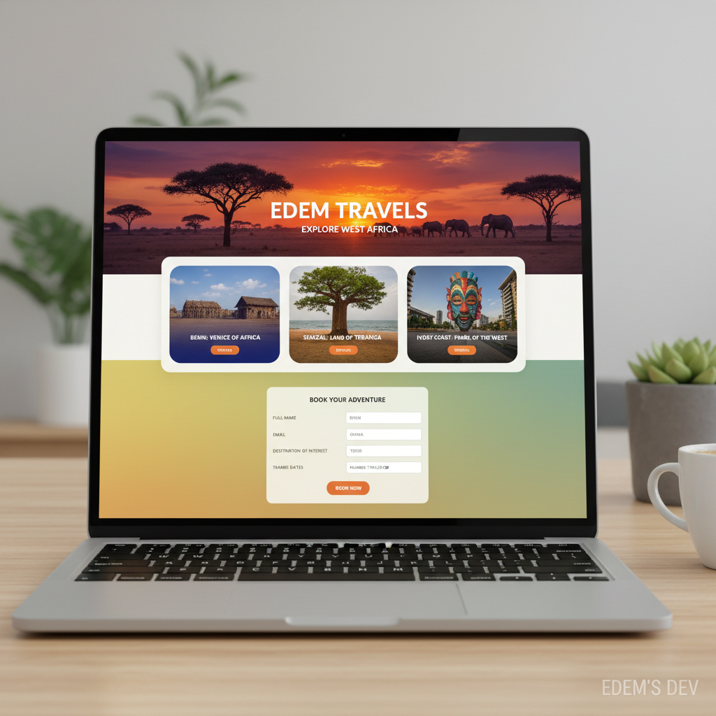 Maquette site — Agence Tourisme Afrique