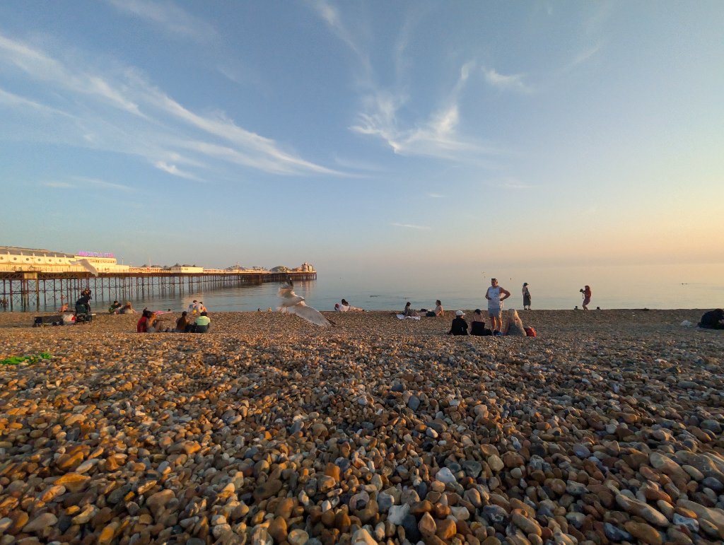 Brighton pier at sunset