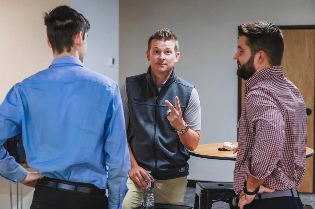 Conversations, connections, and momentum building across the room 1