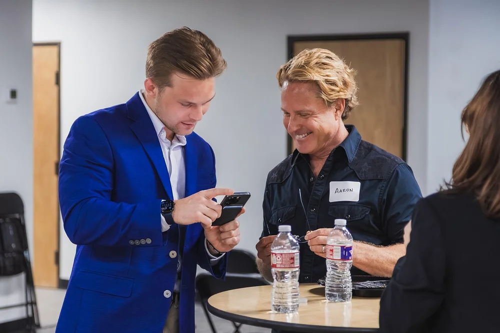 Networking before the panel — DFW Broker Panel Live 3