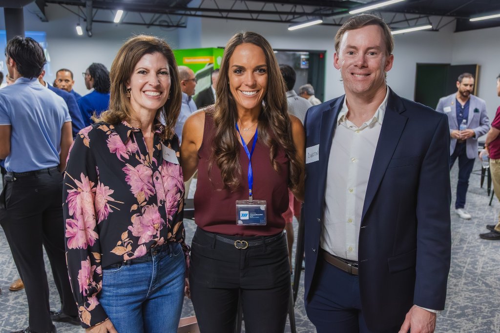 Team members connecting with investors