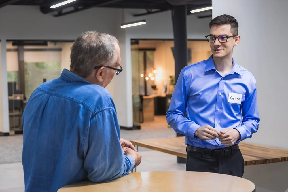 Networking before the panel — DFW Broker Panel Live 2