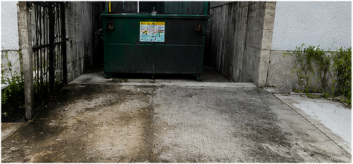 Dumpster Pad - Before