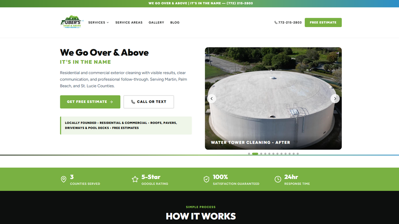 Uber Website template preview