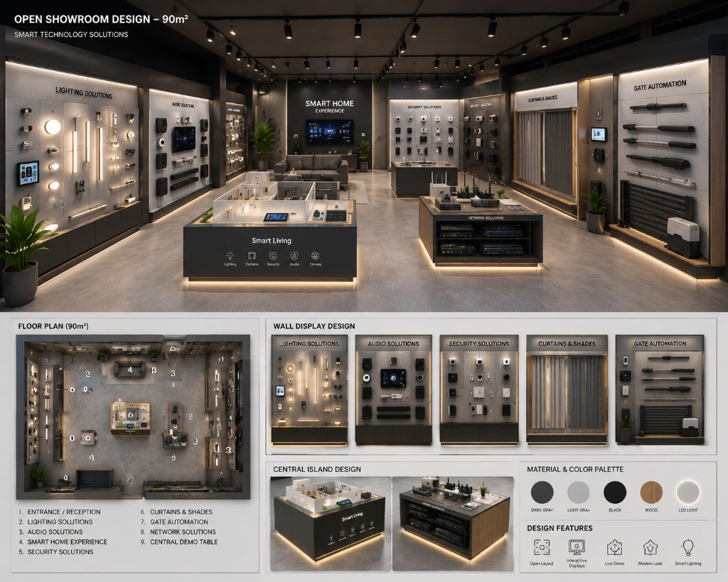 Seven Trends Open Showroom Design 90sqm