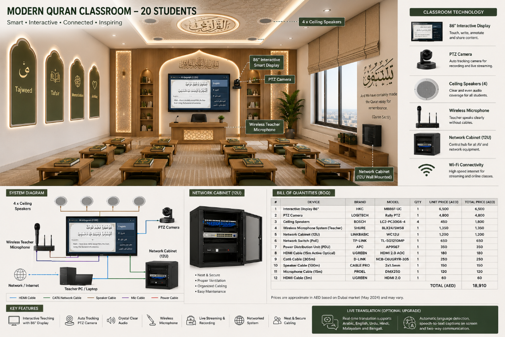 Modern Quran Classroom – 20 Students