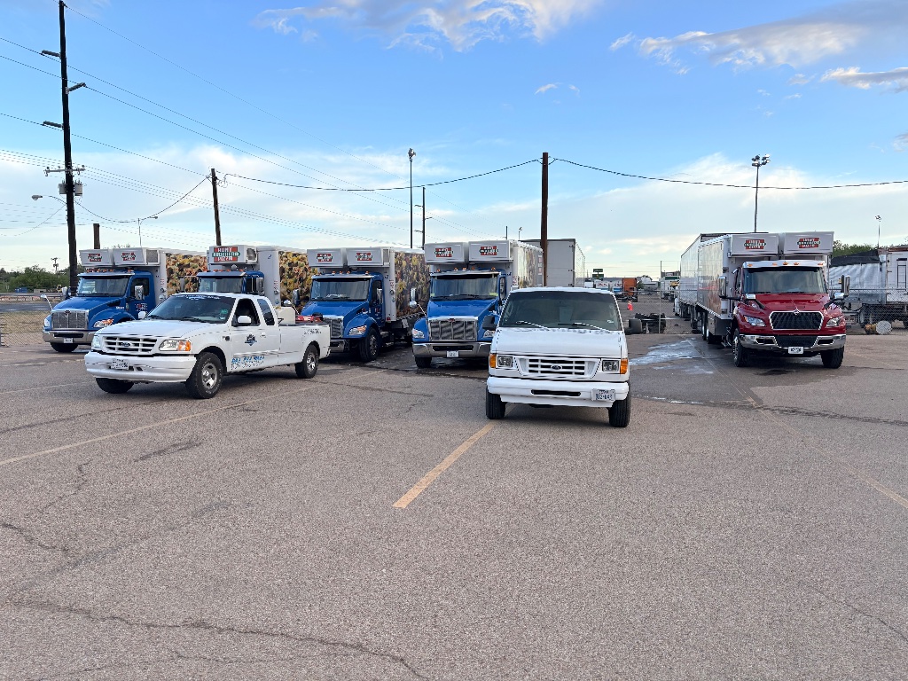 Fleet of commercial vehicles serviced by Fine Line Auto Shine