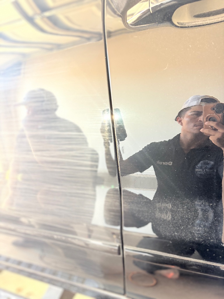 Before — Swirl Marks in Sunlight