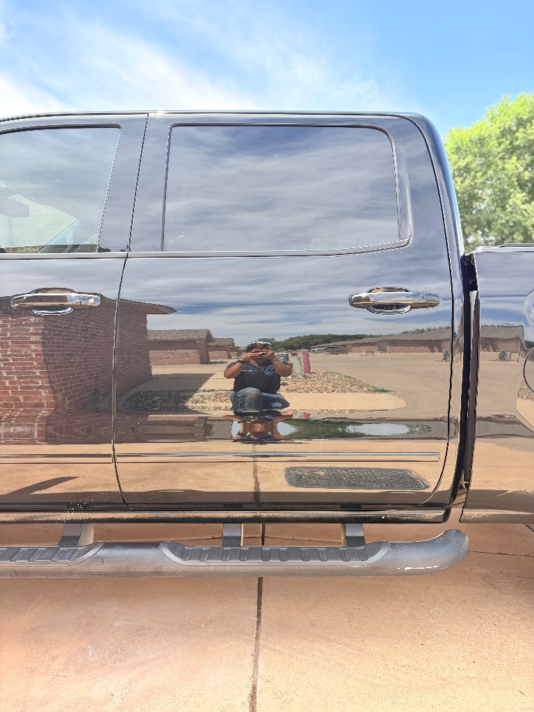 Silverado Door — Glass Reflection
