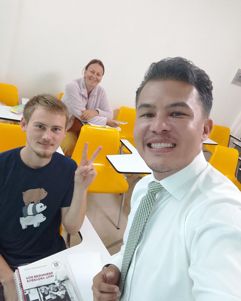Student Selfie Green Shirt