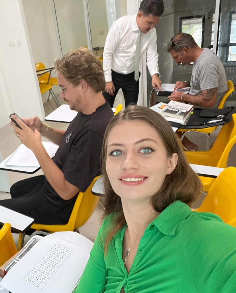 Student Selfie English Class