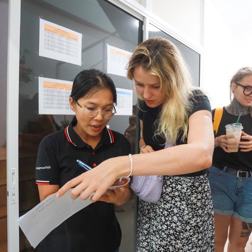 Student Writing Thai