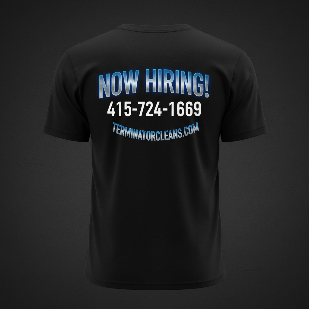 Terminator Cleans Official T-Shirt - Back
