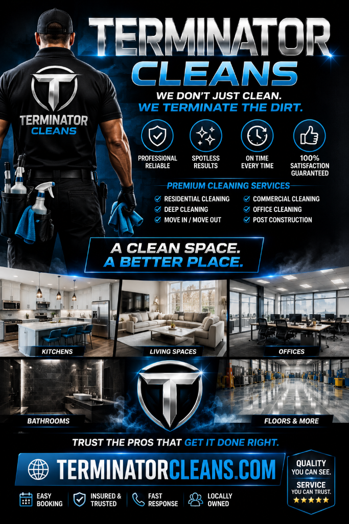 Terminator Cleans - Relentlessly Clean. Unstoppably Fresh.