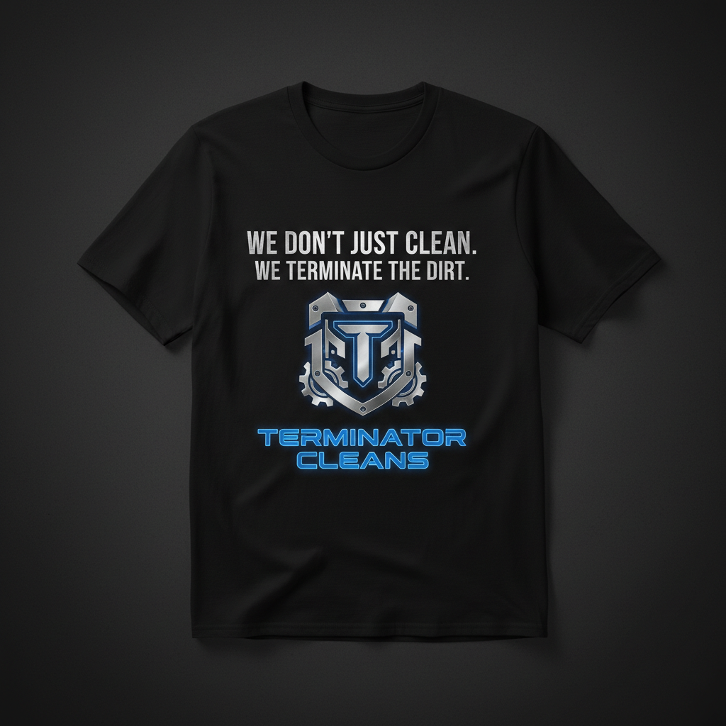 Terminator Cleans Official T-Shirt - Front