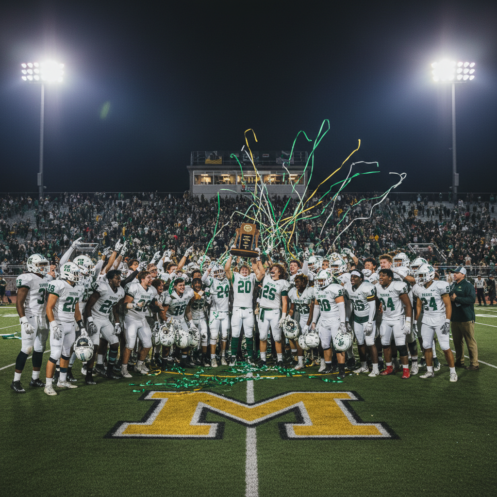 Missouri high school football players on field