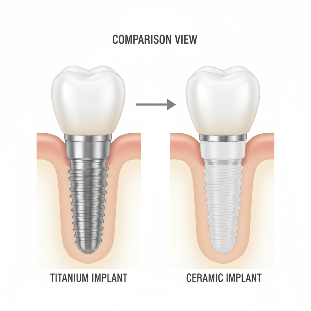 Implantat Titan / Keramik – Einzelzahn