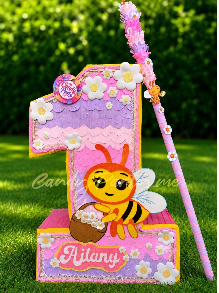 Number 1 Bee Birthday Piñata