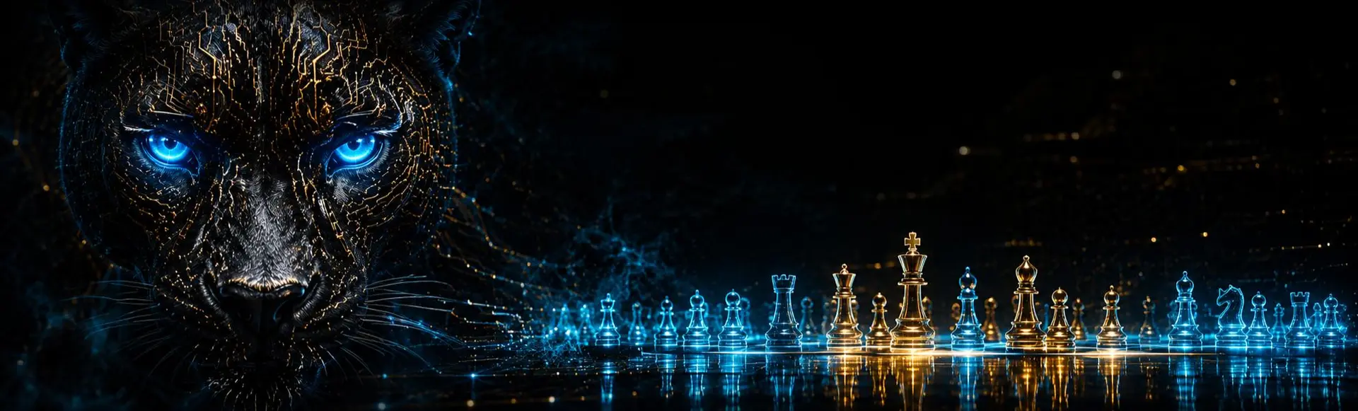 RRA Academy — Panther and Chess Banner