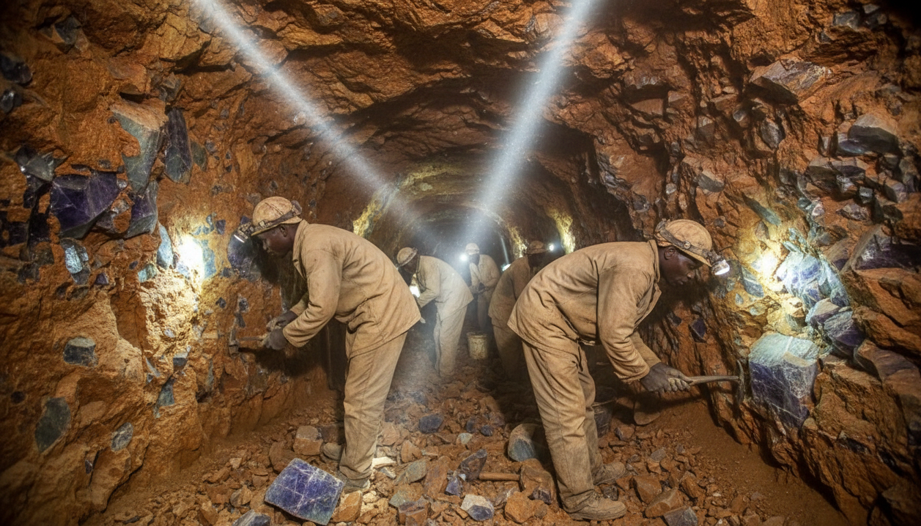 Inside the Mirerani tanzanite mine