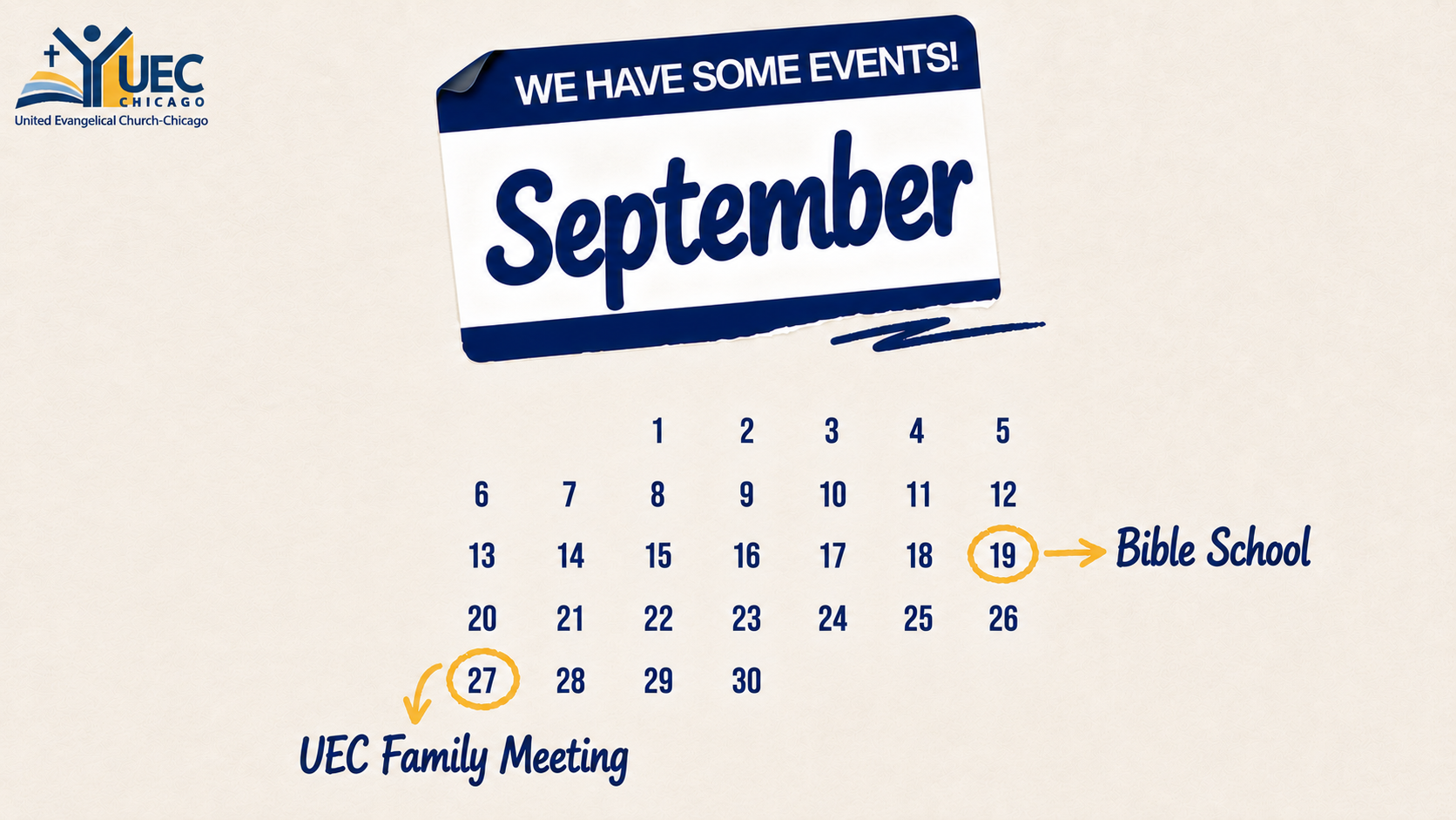 September events calendar