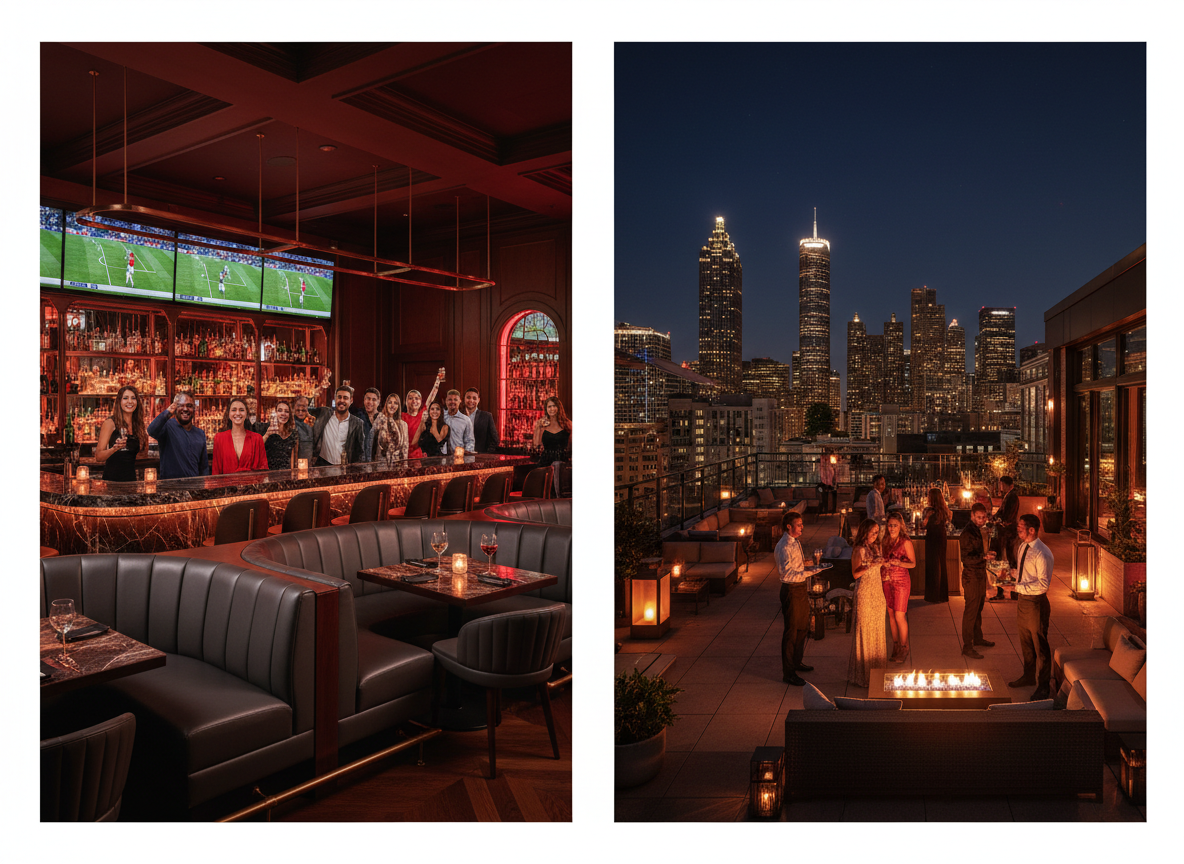 Atlanta nightlife illustration