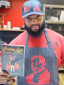 Reader with their book