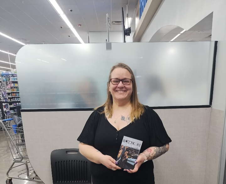 Reader with their book