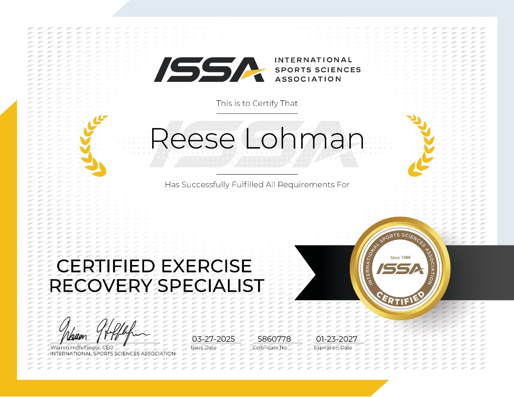 Certified Exercise Recovery Specialist